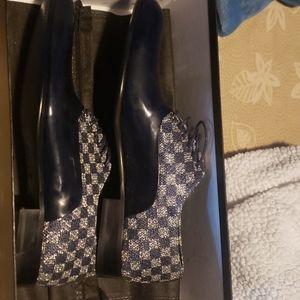 Dapperman Navy Dress Shoes Size 8